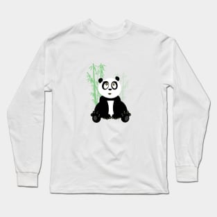 Panda Girl - Green Long Sleeve T-Shirt